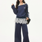 Sideline One Shoulder Tops / Wide Pants / Halter Neck Dress WEO0015