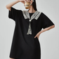 Race-Switching Sailor Collar Mini Dress FER0274