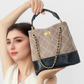 Suede & Leather Quilted Chain Bag ABB0003