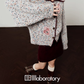 Mixed Color Knit Cardigan/Dark Purple Skirt LLA0580
