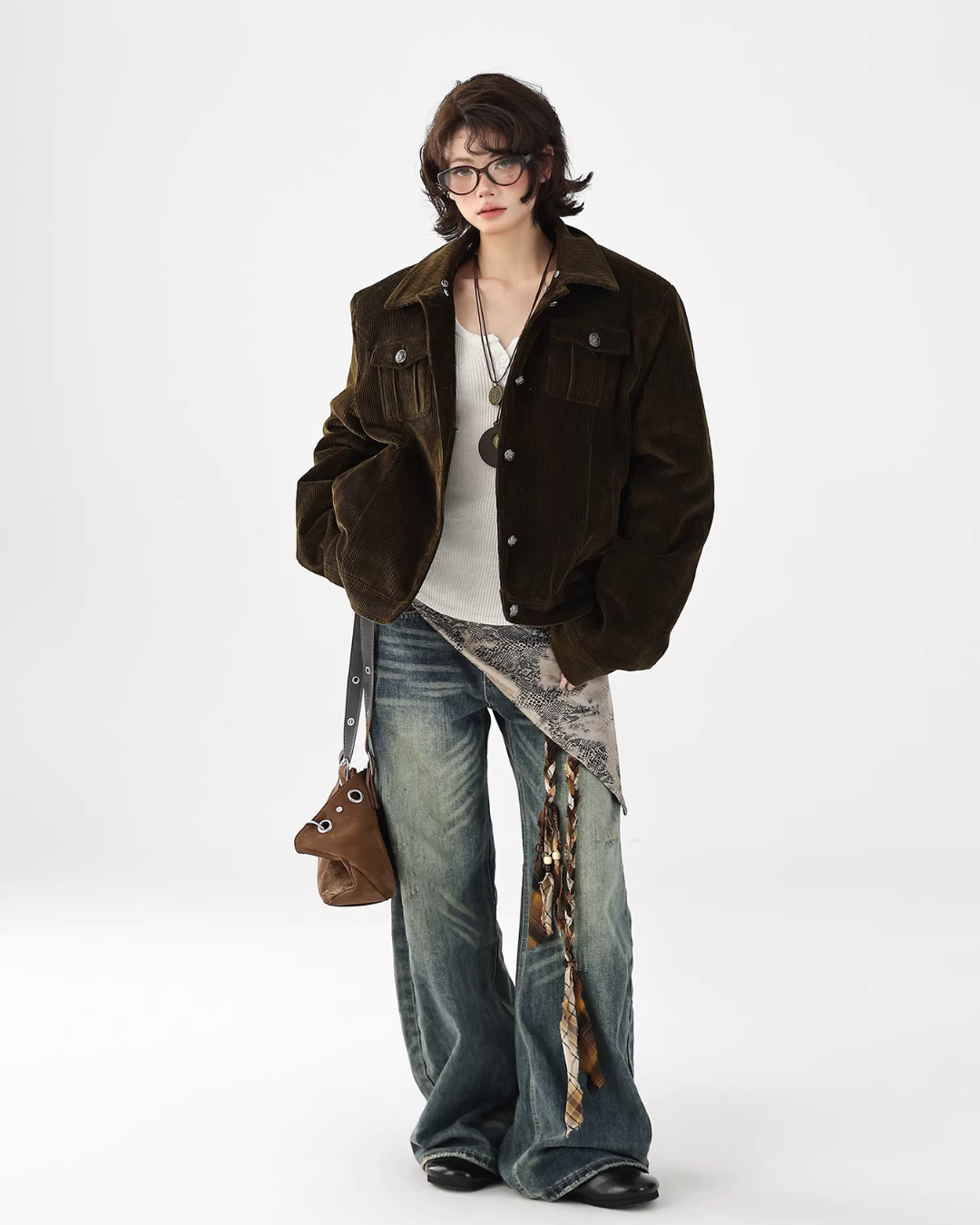 Fur Collar Corduroy Jacket  ACS0351
