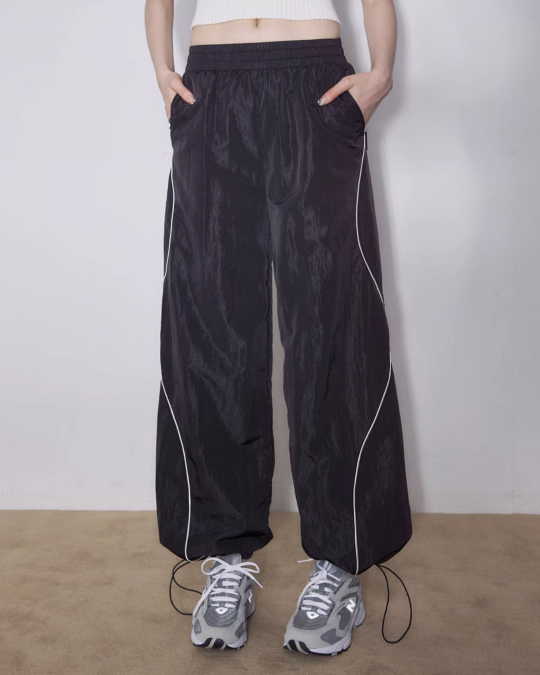 Side Wave Line Nylon Pants ZZF0208