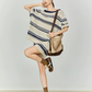 Openwork Knit Summer Top / Short Pants FER0355