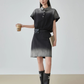 Gradient Polo Shirt Dress FER0156