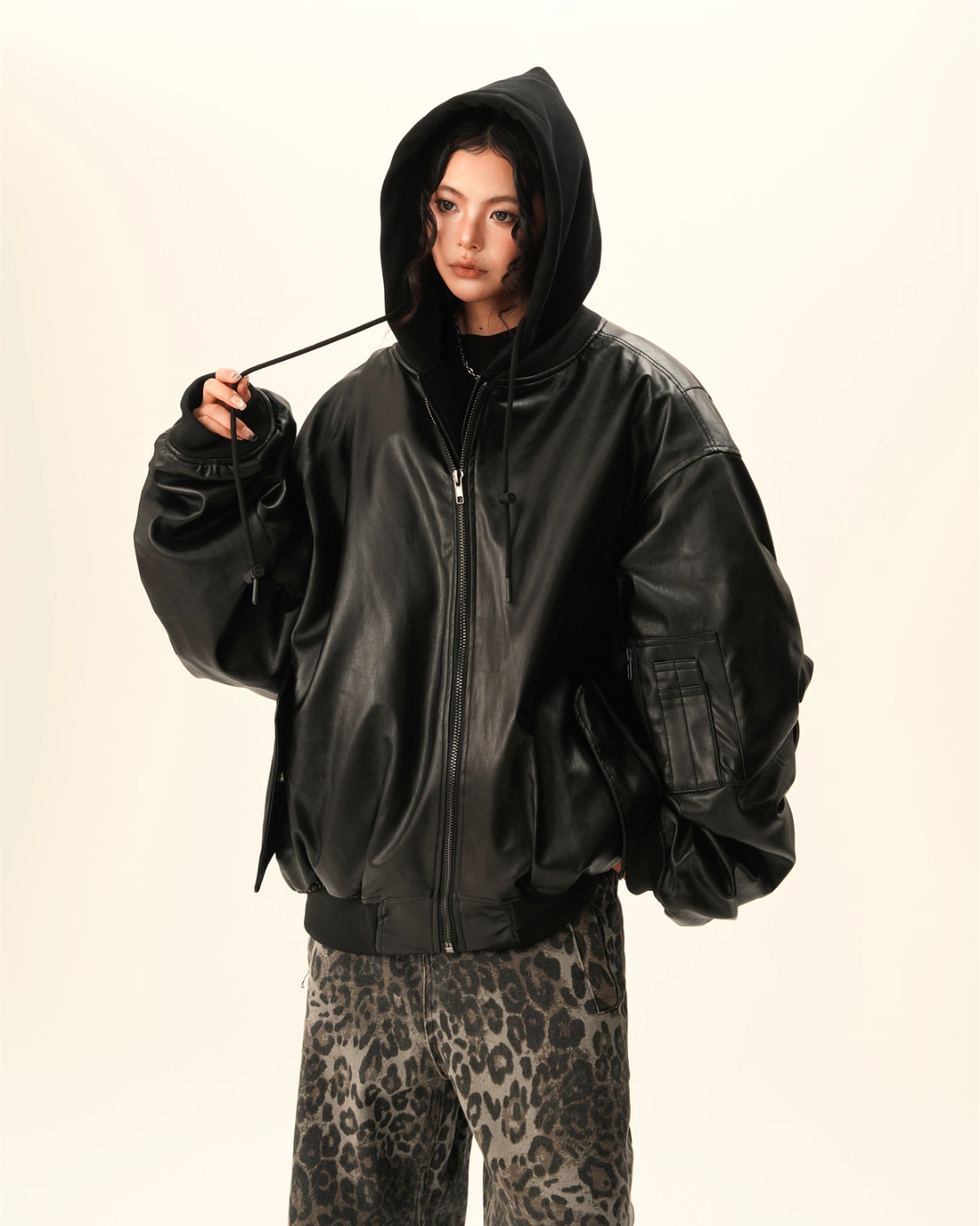 PU Leather Padded Jacket  BWA0006