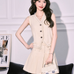 V-Neck Classic Vest & Pleated Skirt MNX0004