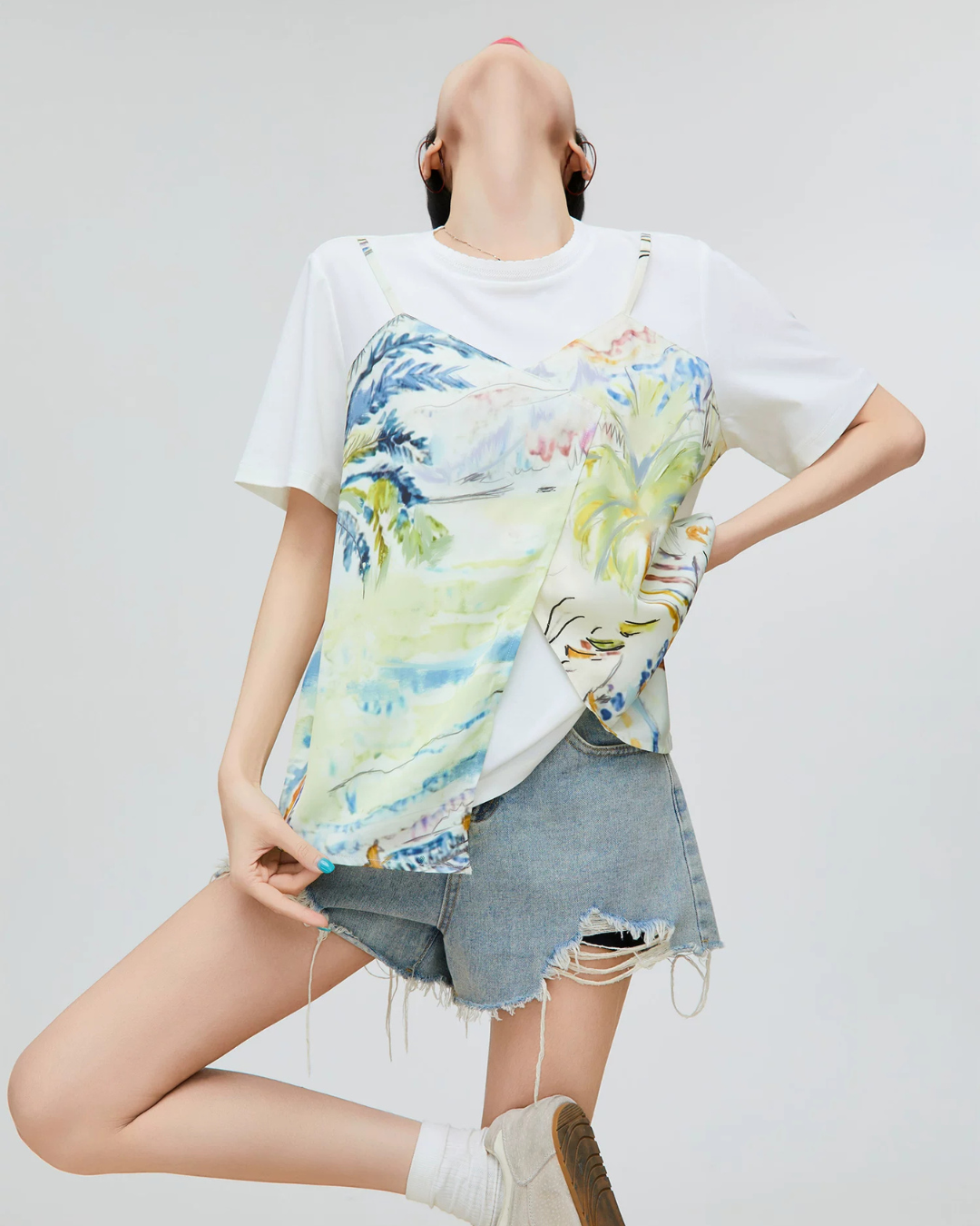 Summer Print Short-Sleeve T-Shirt FER0256