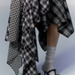 Paid Asymmetrical Long Skirt PUC0013