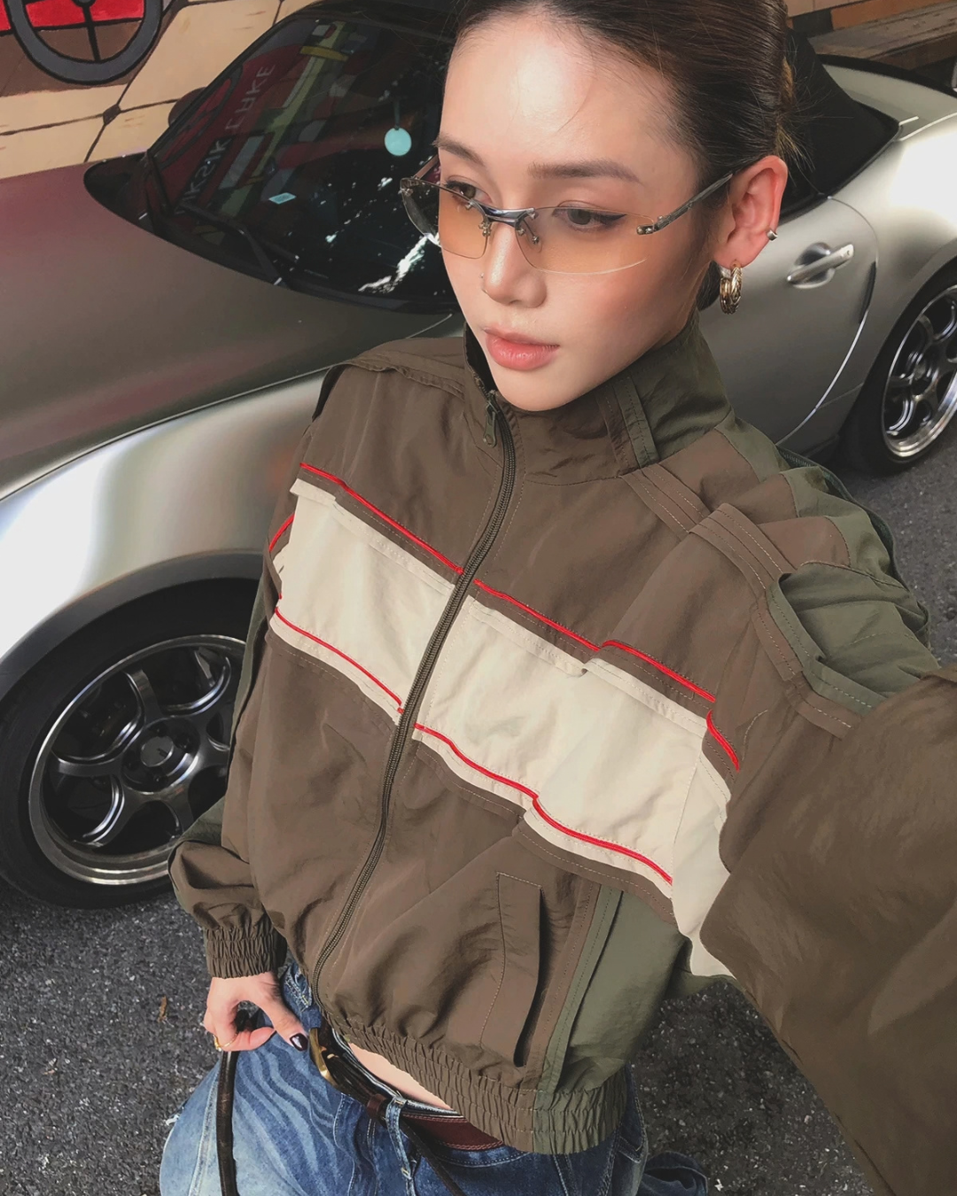 Cropped Color-Block Track Jacket WWP0015