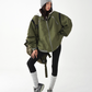 Retro Color Patchwork Hood Jacket ACS0286