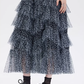Mesh Cake Long Skirt SHN0036