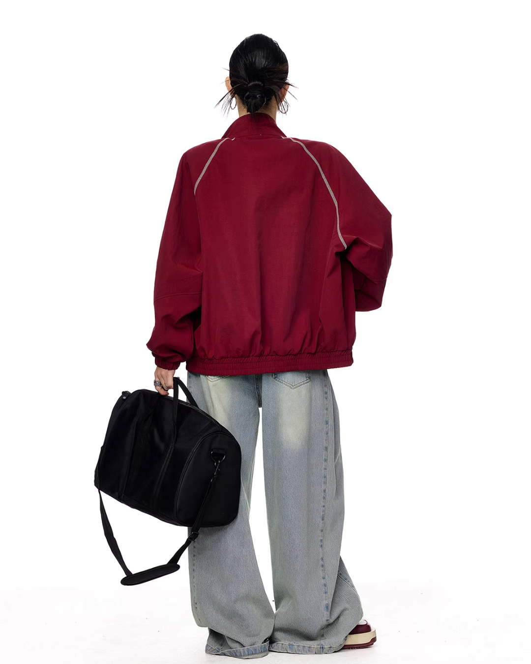 Double Zip Nylon Jacket ICM0086