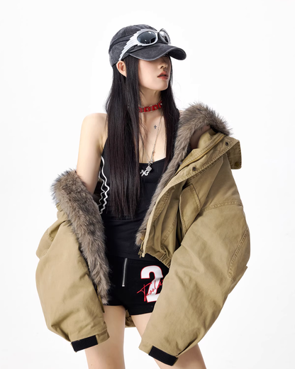 Vintage Fur Work Jacket ICM0112