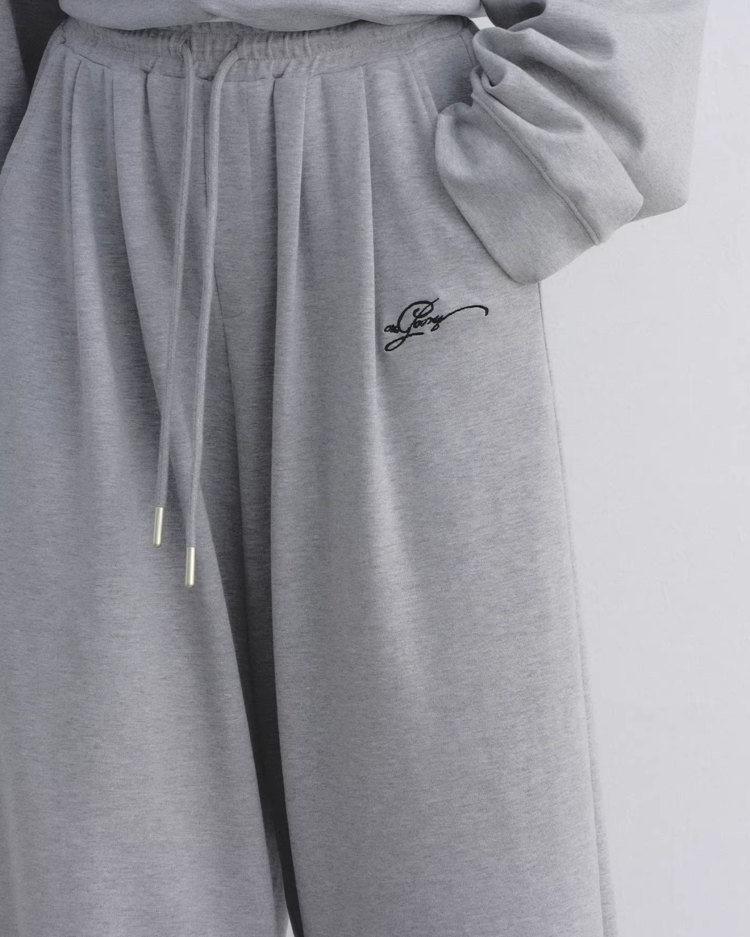 Polka Dot Vest V-Neck Hoodie / Loose Casual Sweatpants ASG0080