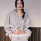 Shearled Cropped Hoodie / Mermaid Long Skirt IMC0037