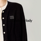Round Neck Compact Knit Cardigan LLA0414