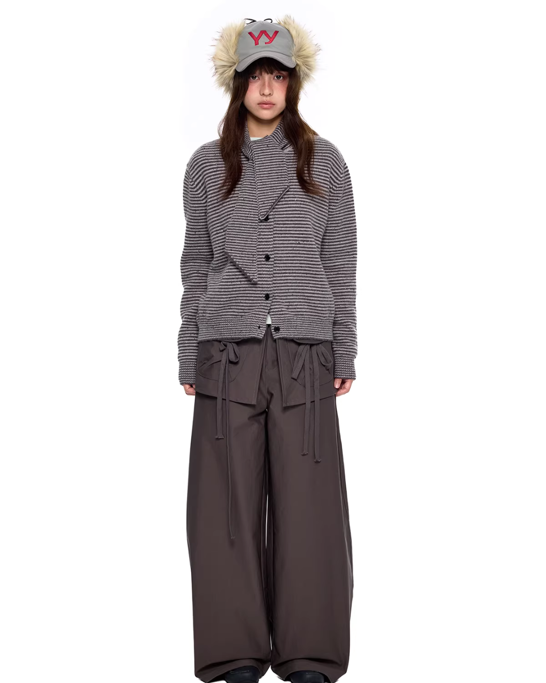 Dot Polar Fleece Knit Cardigan EZK0099
