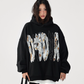 Lace Burnout Embroidered Hoodie ACS0342