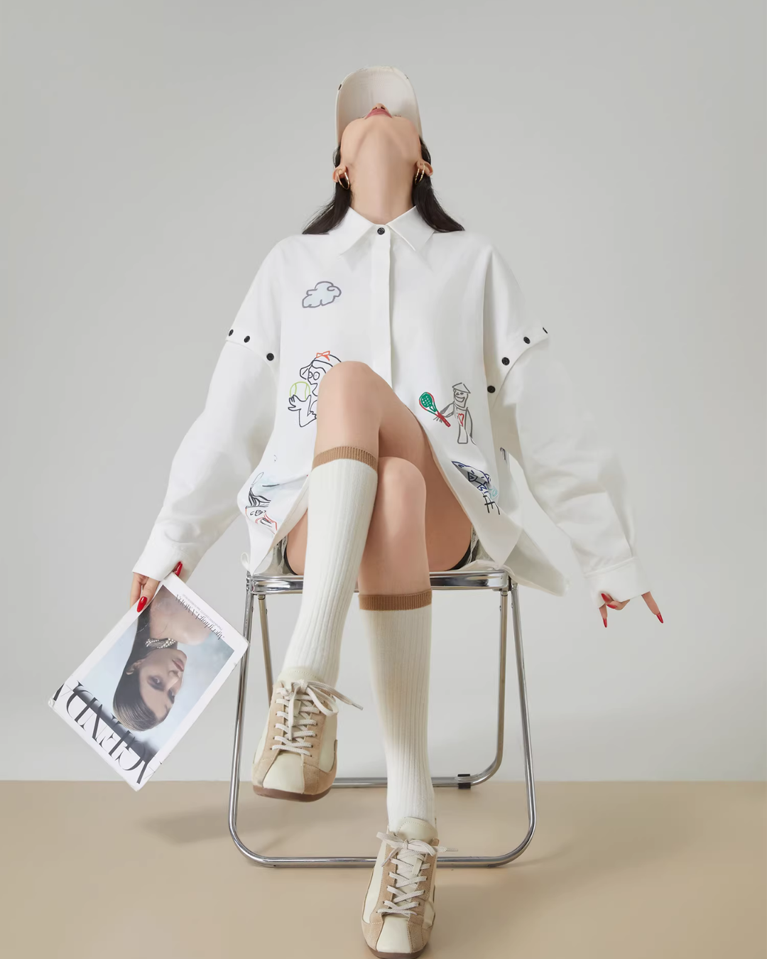 Graffiti-Style Long Sleeve Shirt FER0085