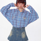 Heart Button Plaid Shirt ZZF0356