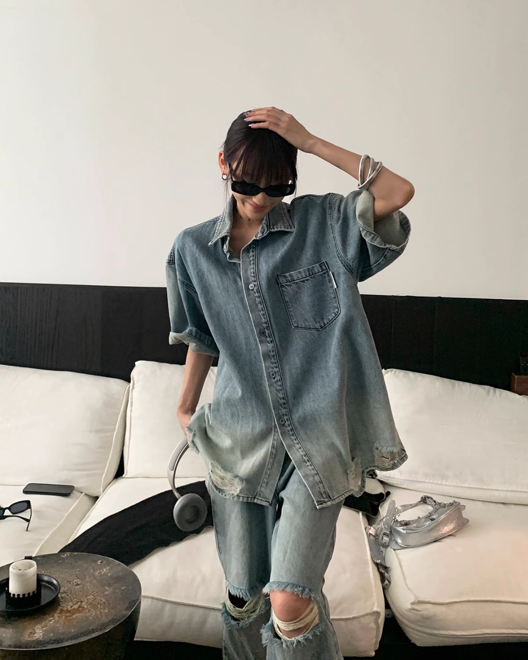 Casual Wash Denim Shirt / Denim Pants ACS0136