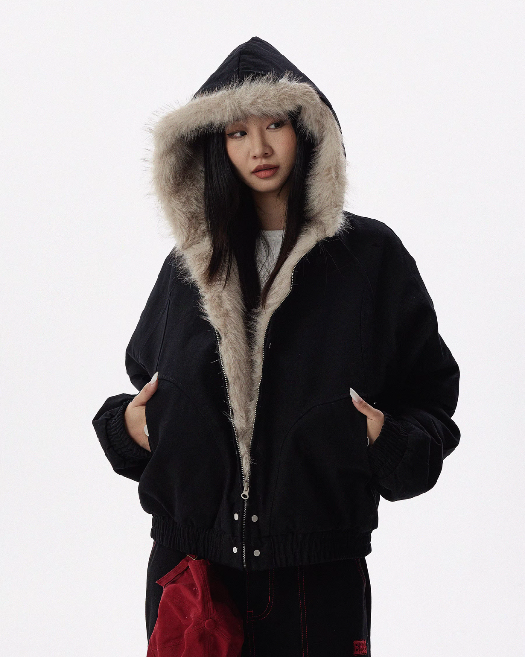 Fur Hooded Zip Jacket HGX0022