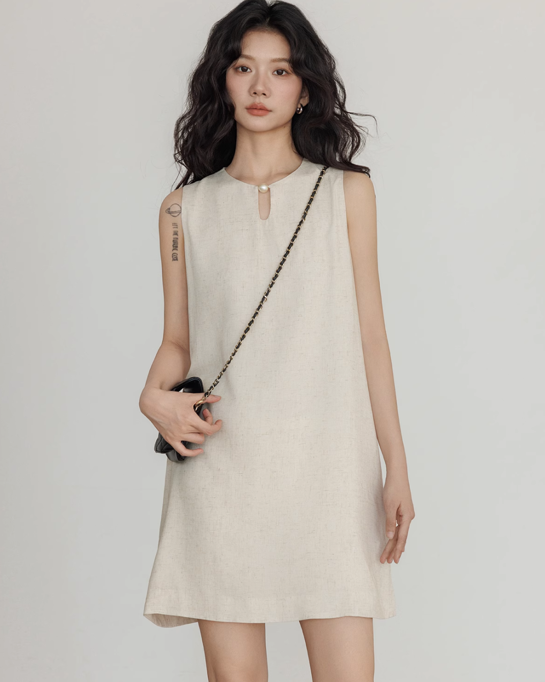 Linen Sleeveless Dress VAS0027