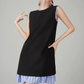 Striped Patchwork Sleeveless Vest Dress FER0066