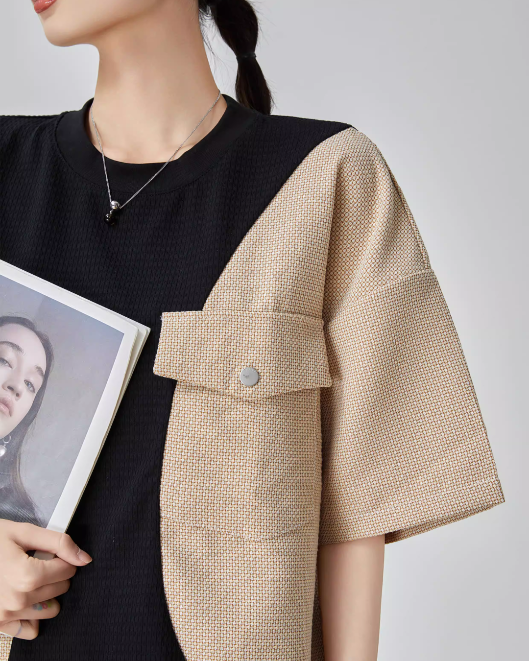 Color Blocking Short Sleeve T-Shirt FER0067