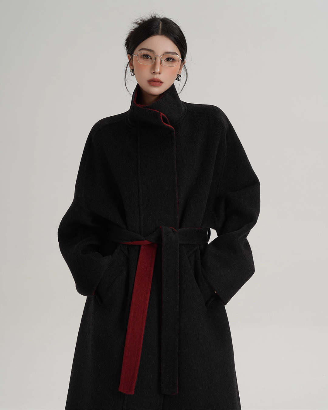 Stand Collar Long Coat SRS0382