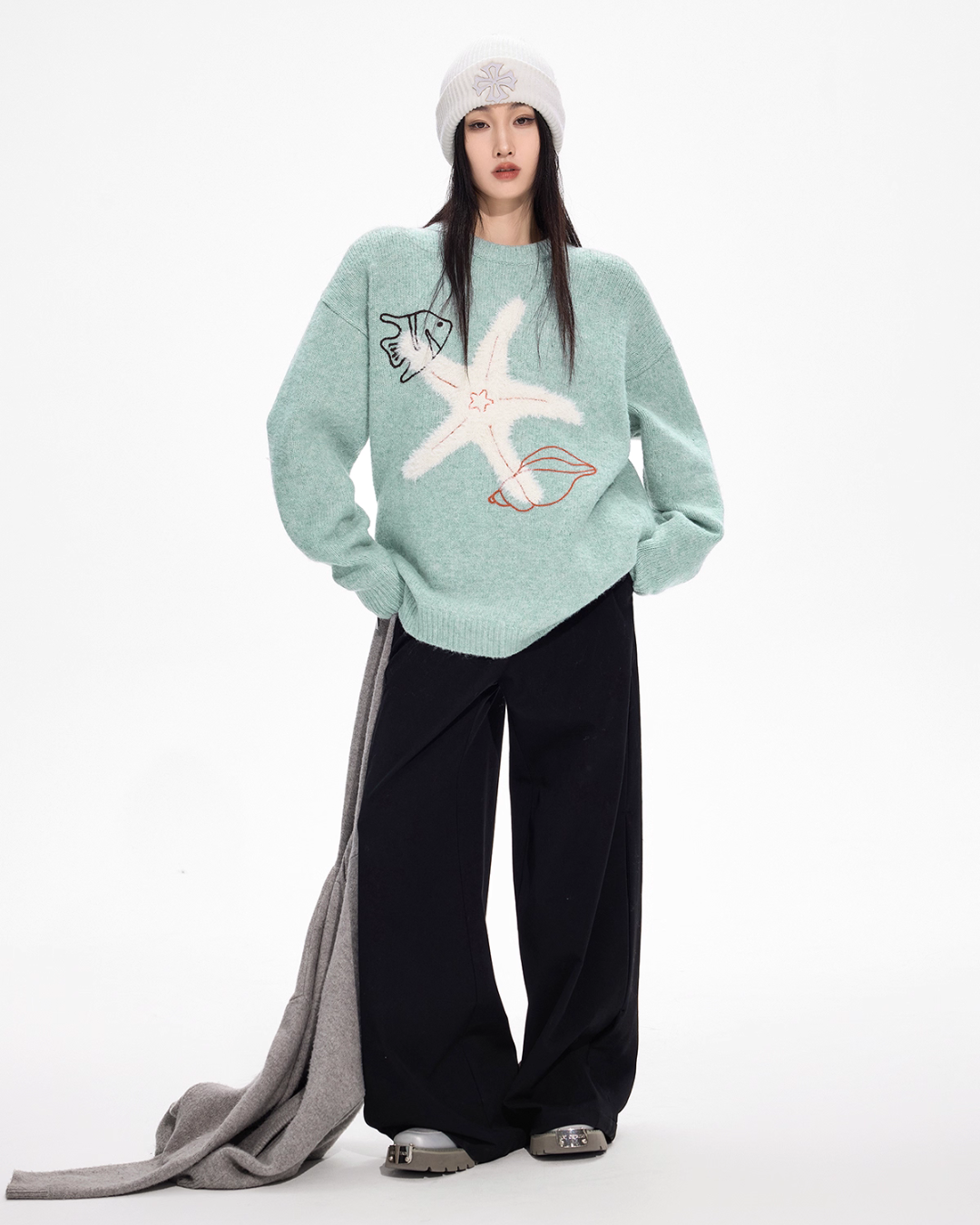 Starfish Round Neck Knit ICM0102