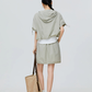 Nylon Half-Zip Short-Sleeve / Mini Skirt FER0231