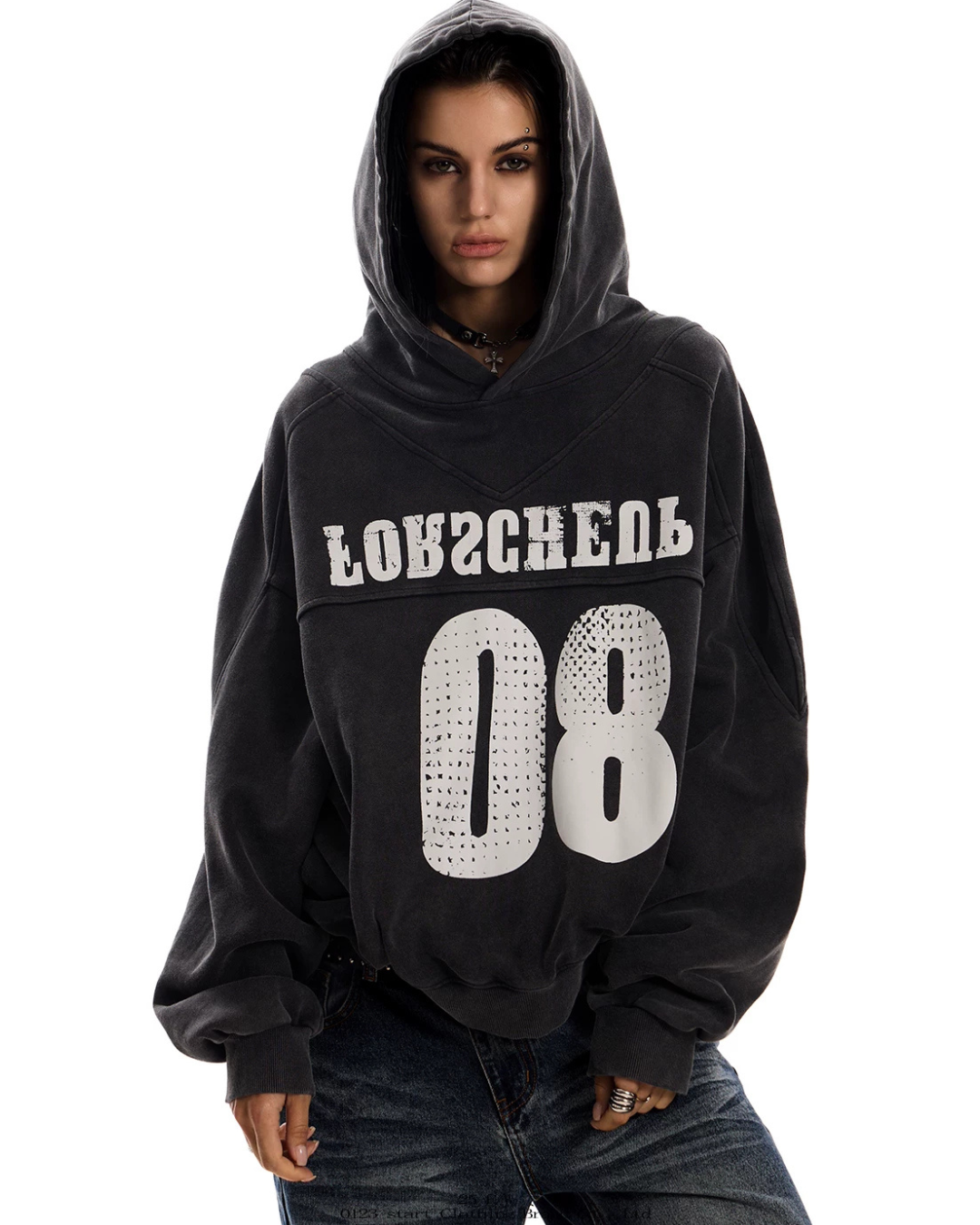 Number Logo Pullover Hoodie ZTS0024