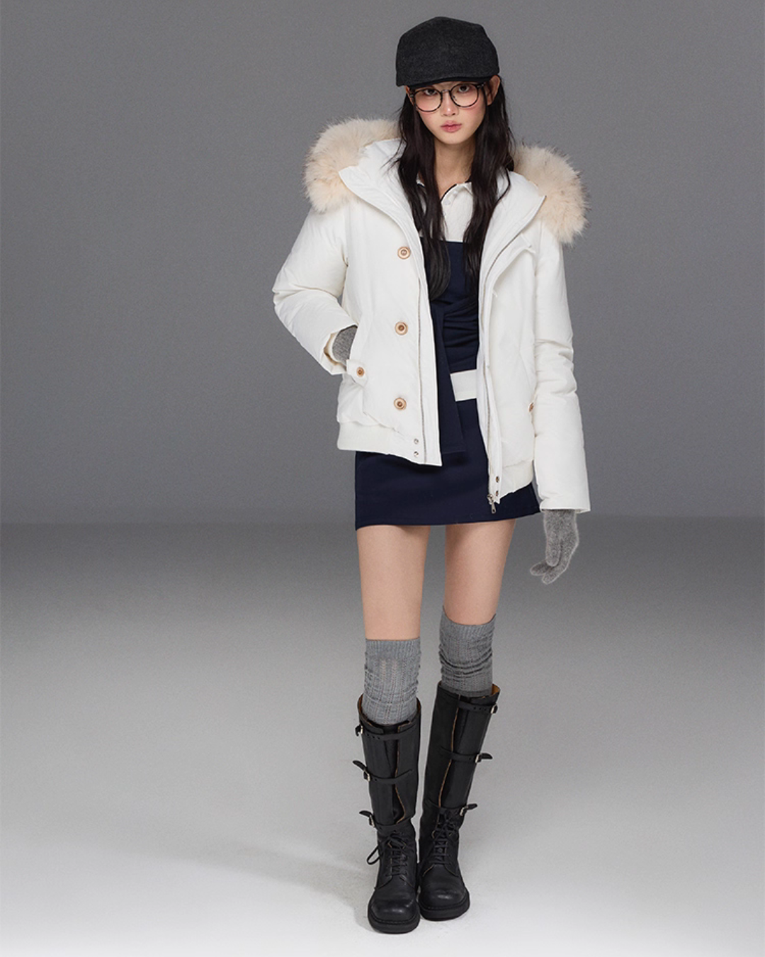 Fur Hood Down Jacket TRK0008