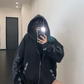 Chrome Hearts Style Zip-Up Hoodie YLS1074