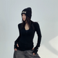 Slim Zip Long Sleeve Tops YLS0733