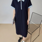 Polo Collar Short Sleeve Dress FER0208