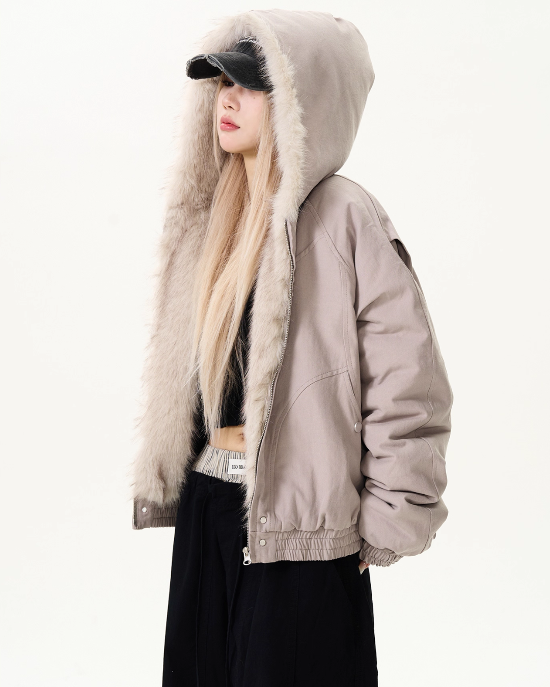 Fur Collar Hood Cotton Jacket MAD0003