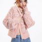 Loose Pink Knit Cardigan AFD0004