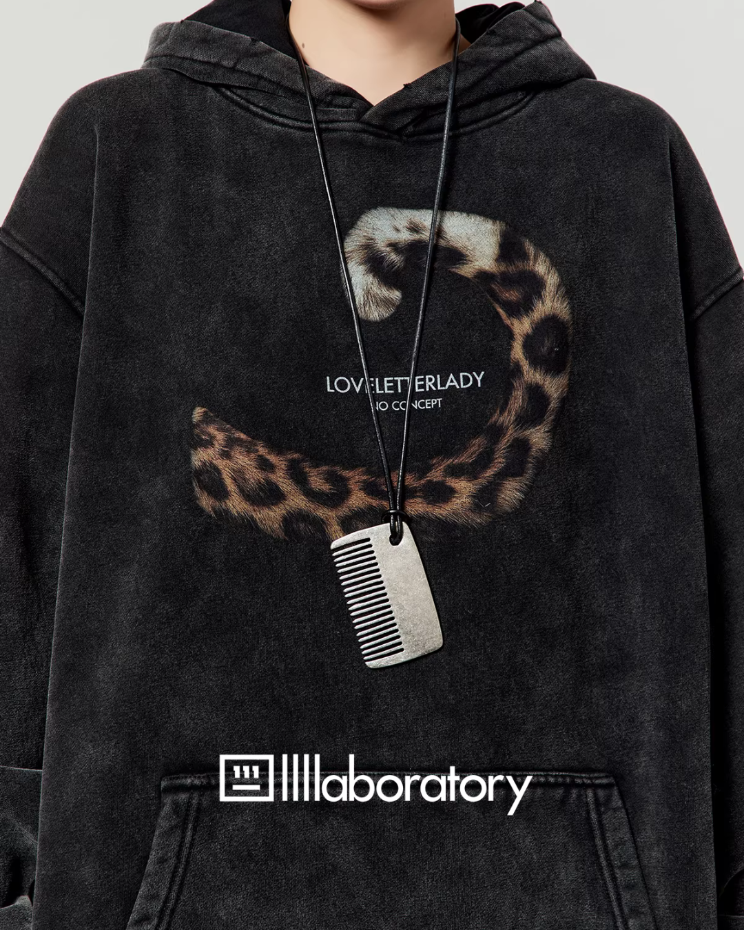 Leopard Tail Print Hoodie / Leopard Mini Skirt LLA0591