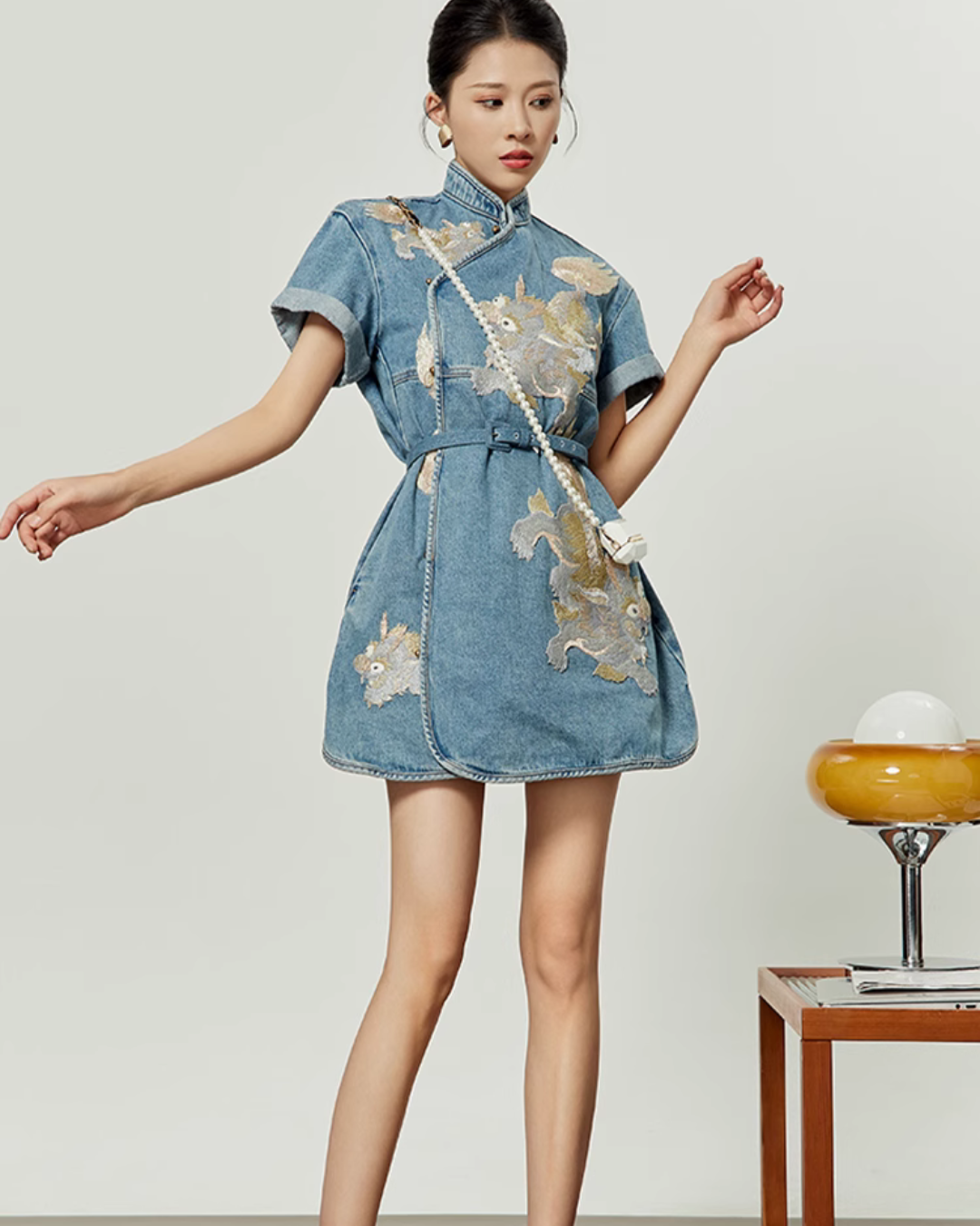 China Denim Fabric Dress LLA0003