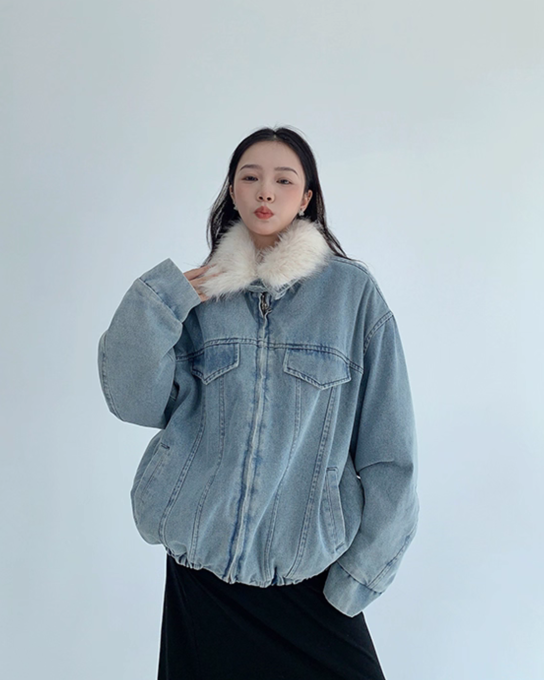 Fur Collar Denim Jacket YLS0994