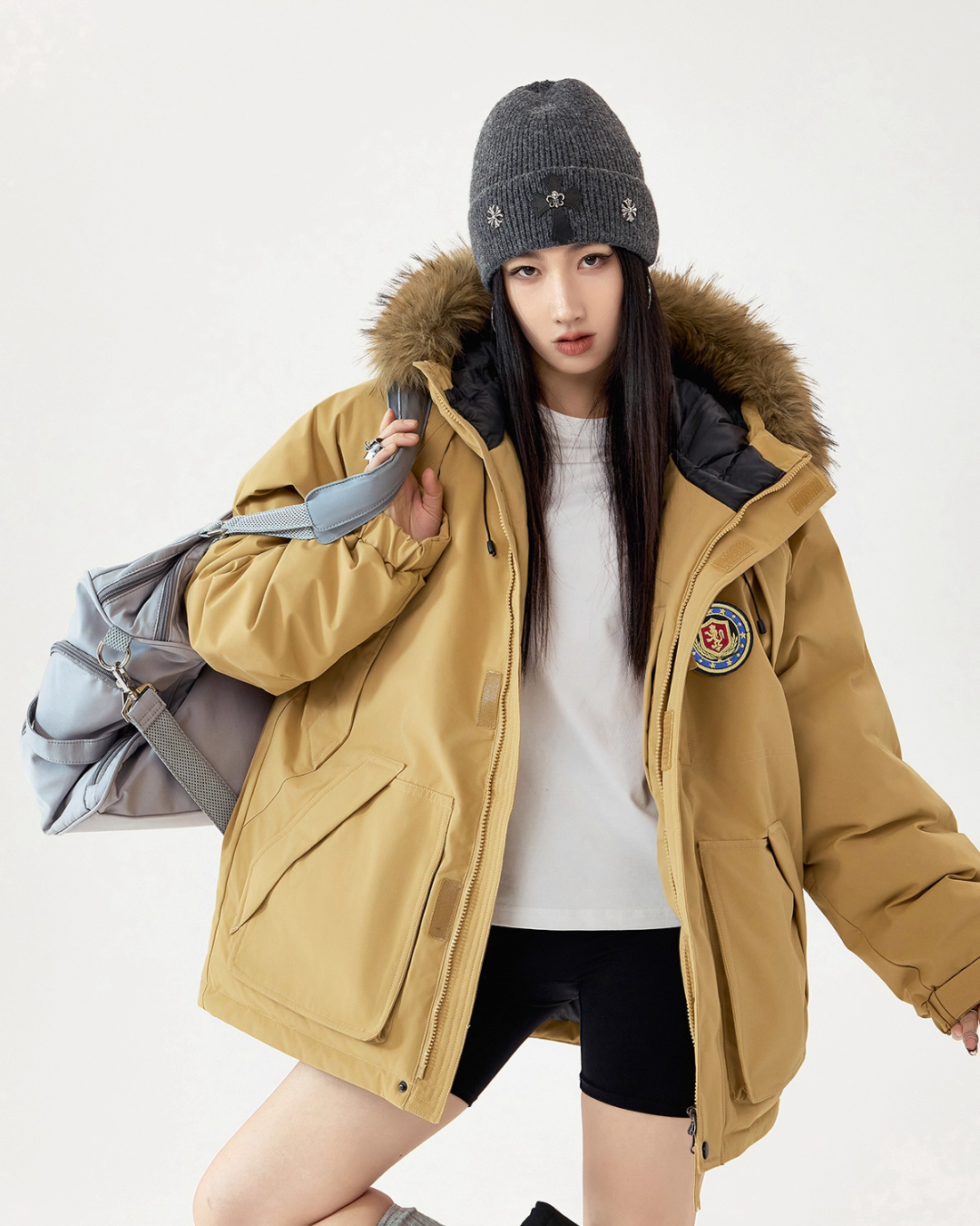 Fur Hood Down Jacket ICM0109