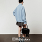 Half-Zip Knit Top / Checkered Skirt / Pleated Skirt LLA0530
