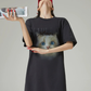 Cat Print T-Shirt Dress FER0284