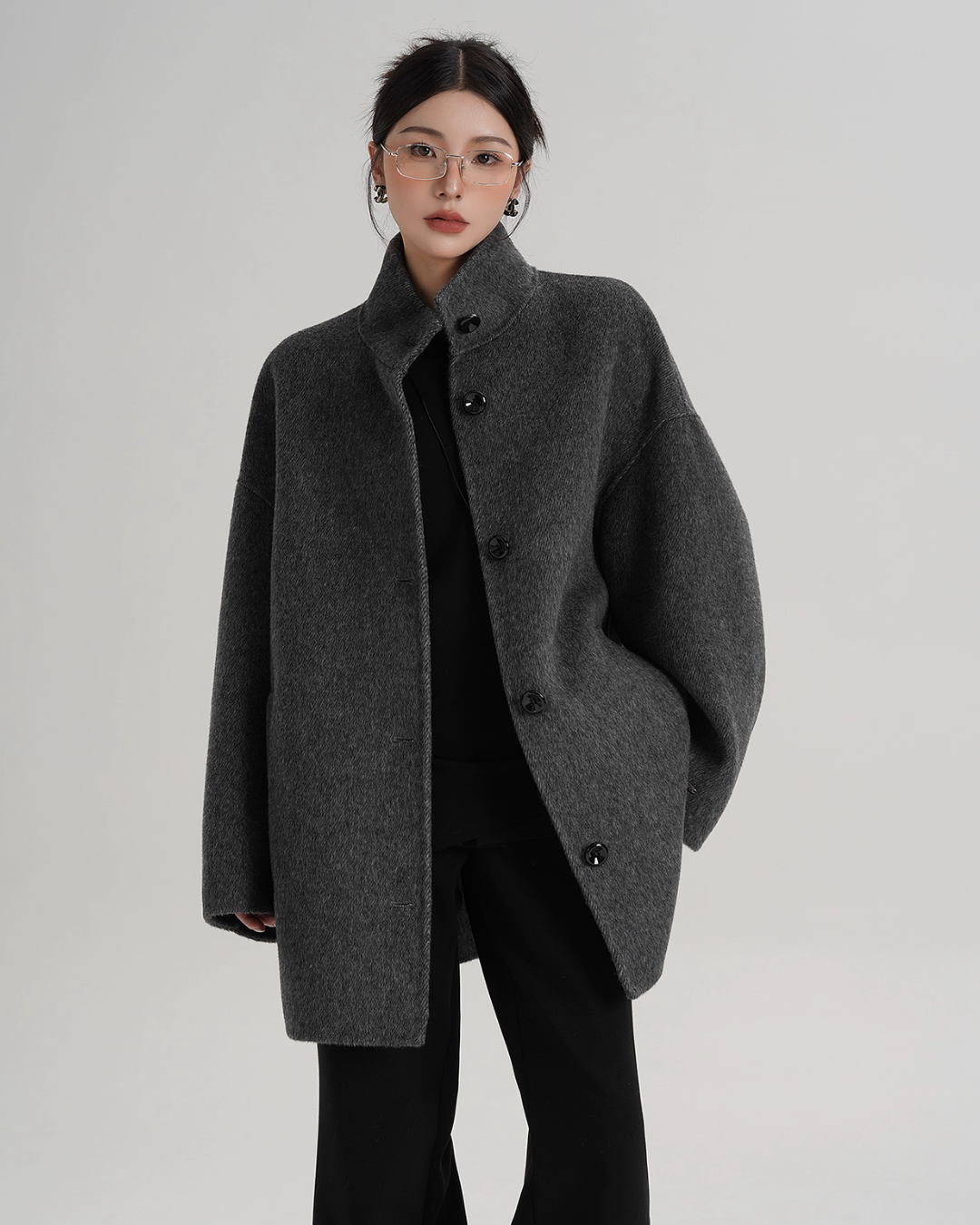 Stand Collar Short Coat SRS0396