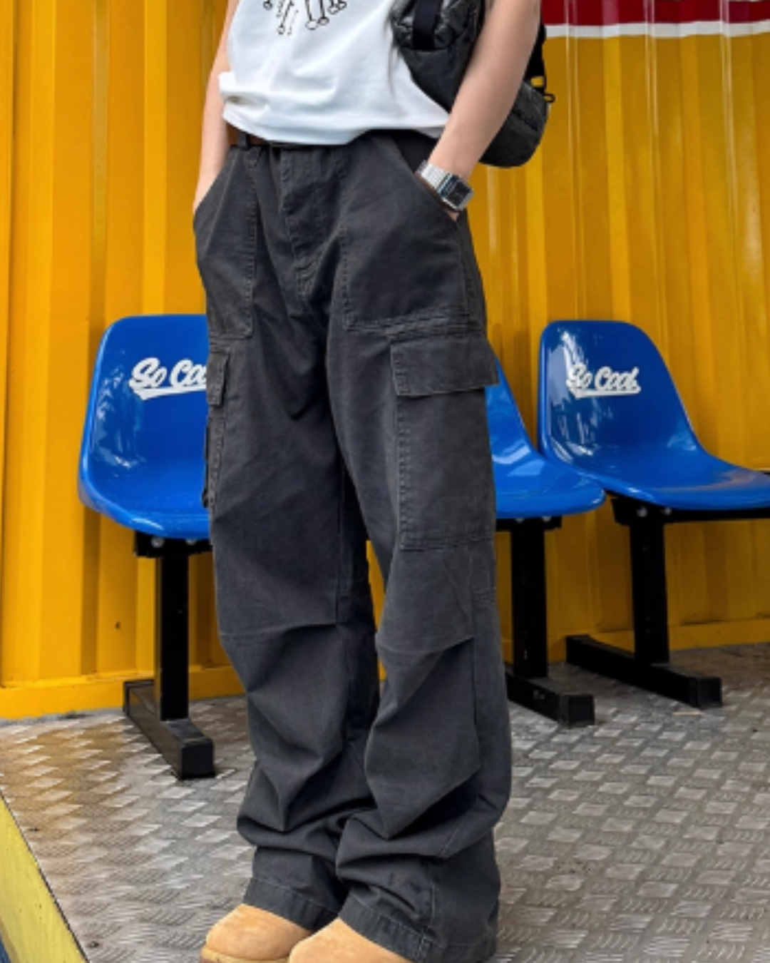 Multi Pocket Straight Work Pants CYE0073