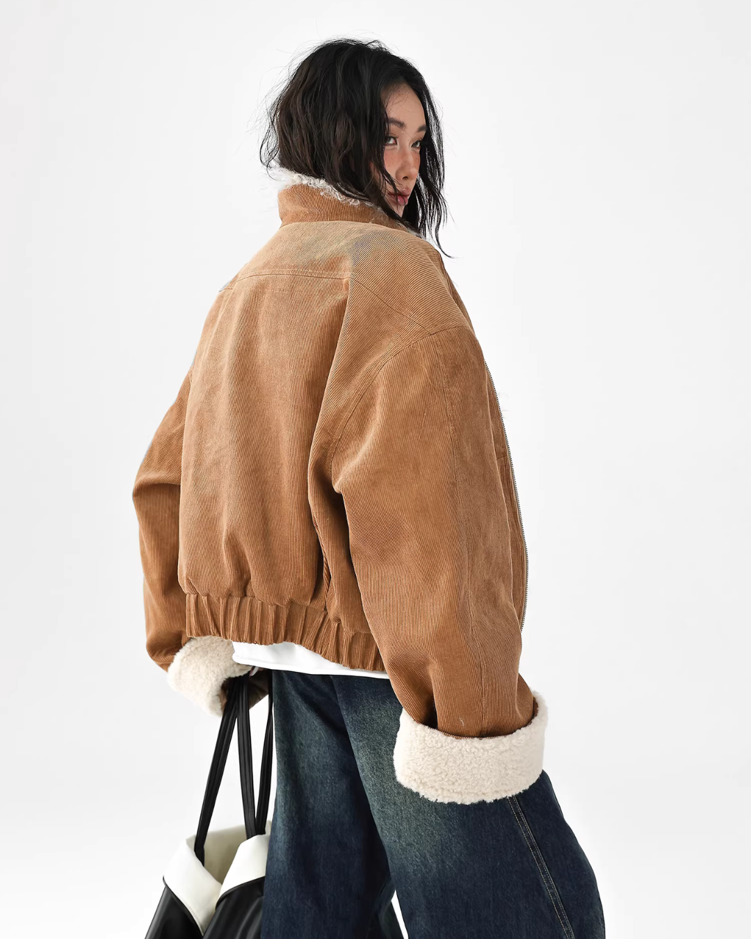 Fake Mouton Suede Coat ACS0356