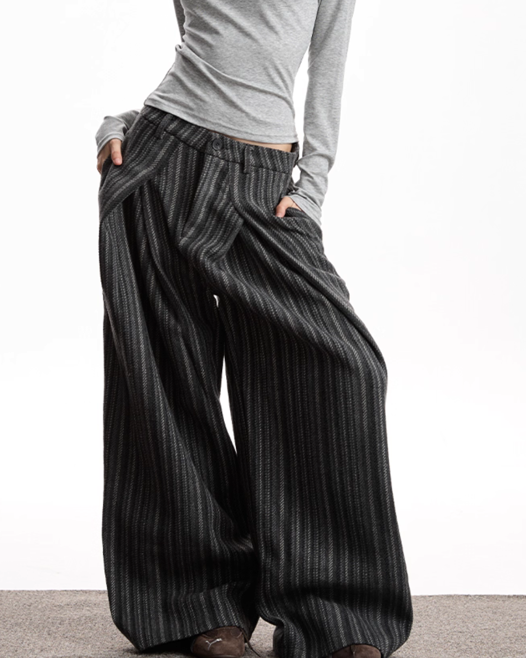 Striped Wool Casual Pants VAT0010