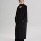 Tie Collar Long Coat SRS0384
